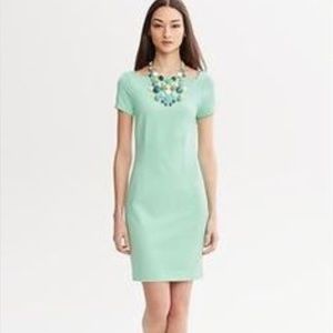 Banana Republic Ponte Shift Dress in Mint Green
